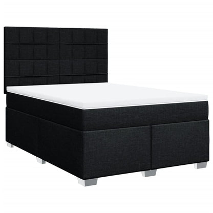 Giroletto a Molle con Materasso Nero 160x200 cm in Tessuto | homemem39