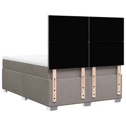 Giroletto a Molle con Materasso Tortora 160x200 cm in Tessuto