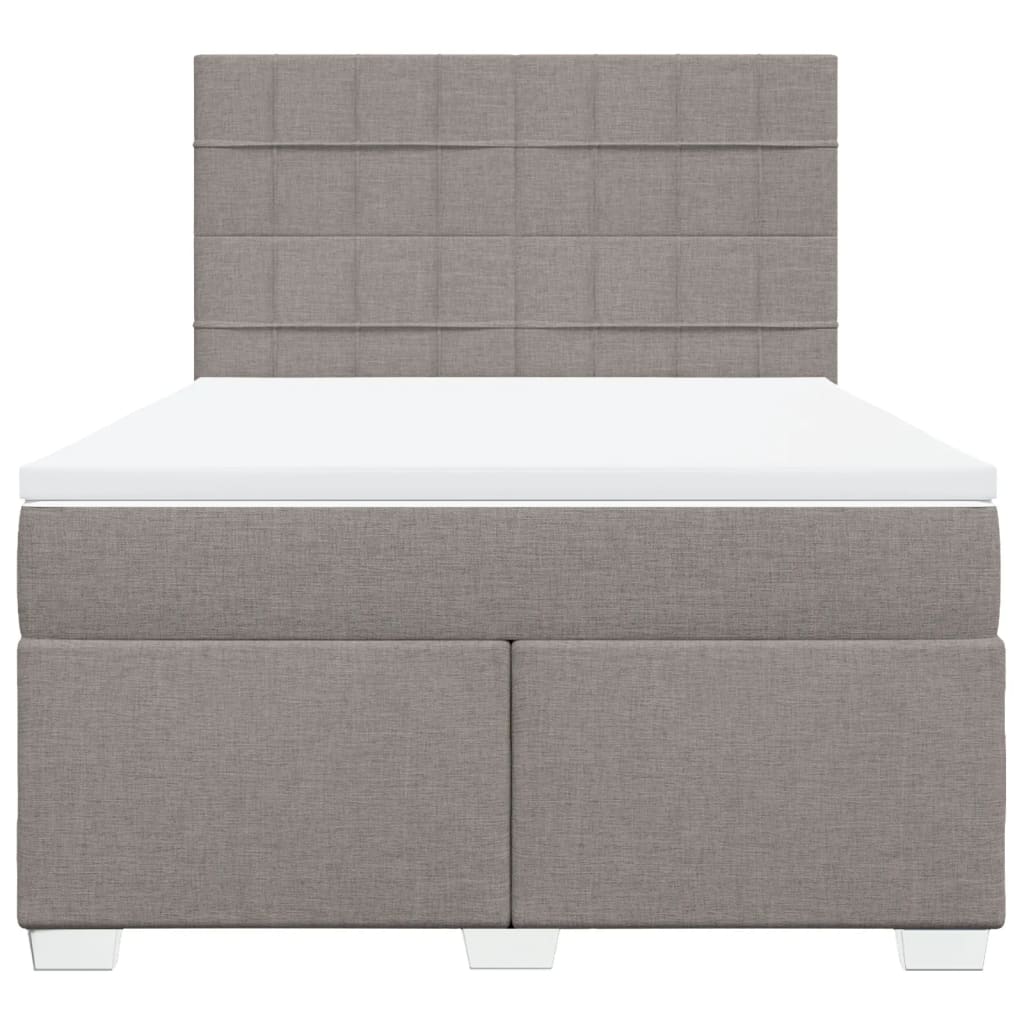 Giroletto a Molle con Materasso Tortora 160x200 cm in Tessuto
