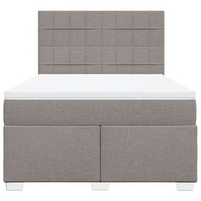 Giroletto a Molle con Materasso Tortora 160x200 cm in Tessuto
