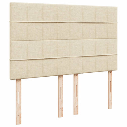 Giroletto a Molle con Materasso Crema 160x200 cm in Tessuto | homemem39