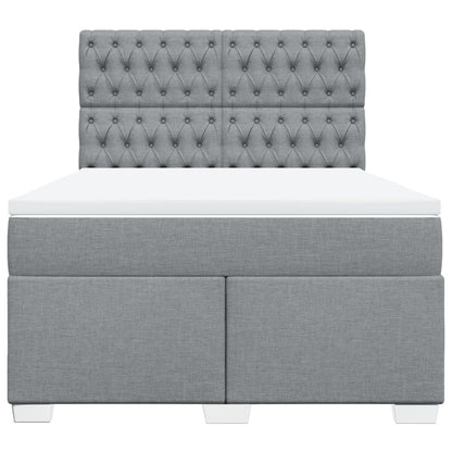 Giroletto a Molle con Materasso Grigio Chiaro 160x200cm Tessuto | homemem39