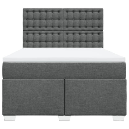 Giroletto a Molle con Materasso Grigio Scuro 160x200 cm Tessuto | homemem39