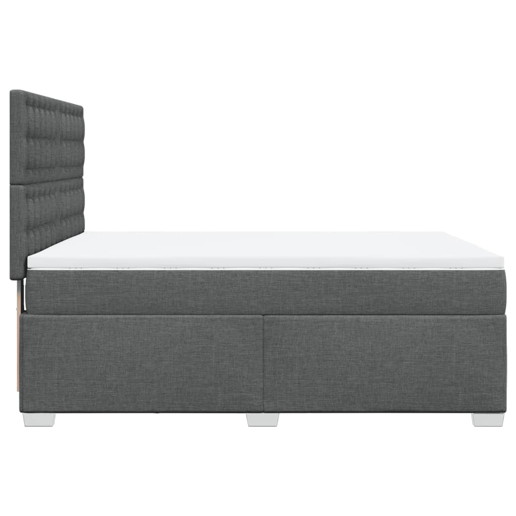 Giroletto a Molle con Materasso Grigio Scuro 160x200 cm Tessuto | homemem39