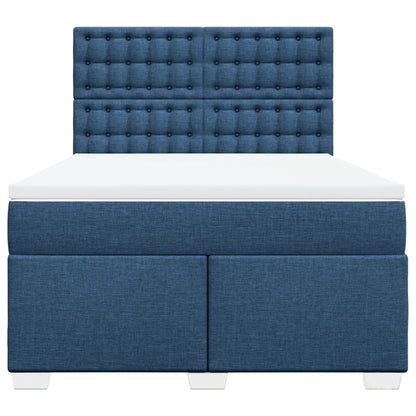 Giroletto a Molle con Materasso Blu 160x200 cm in Tessuto | homemem39
