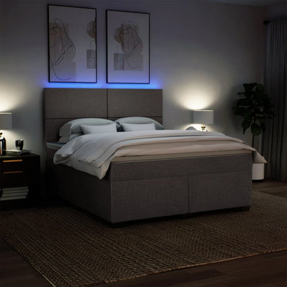Giroletto a Molle con Materasso Tortora 180x200 cm in Tessuto | homemem39