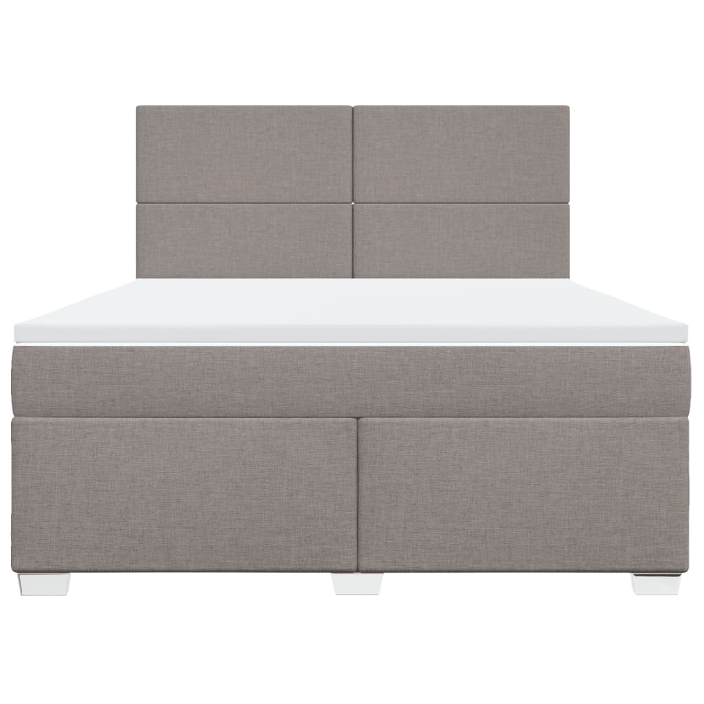 Giroletto a Molle con Materasso Tortora 180x200 cm in Tessuto | homemem39