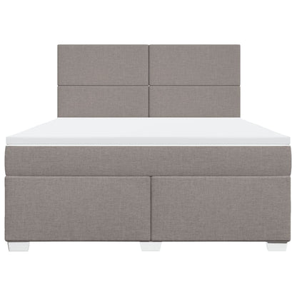 Giroletto a Molle con Materasso Tortora 180x200 cm in Tessuto
