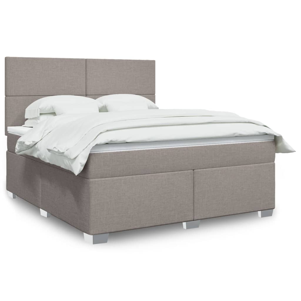 Giroletto a Molle con Materasso Tortora 180x200 cm in Tessuto | homemem39