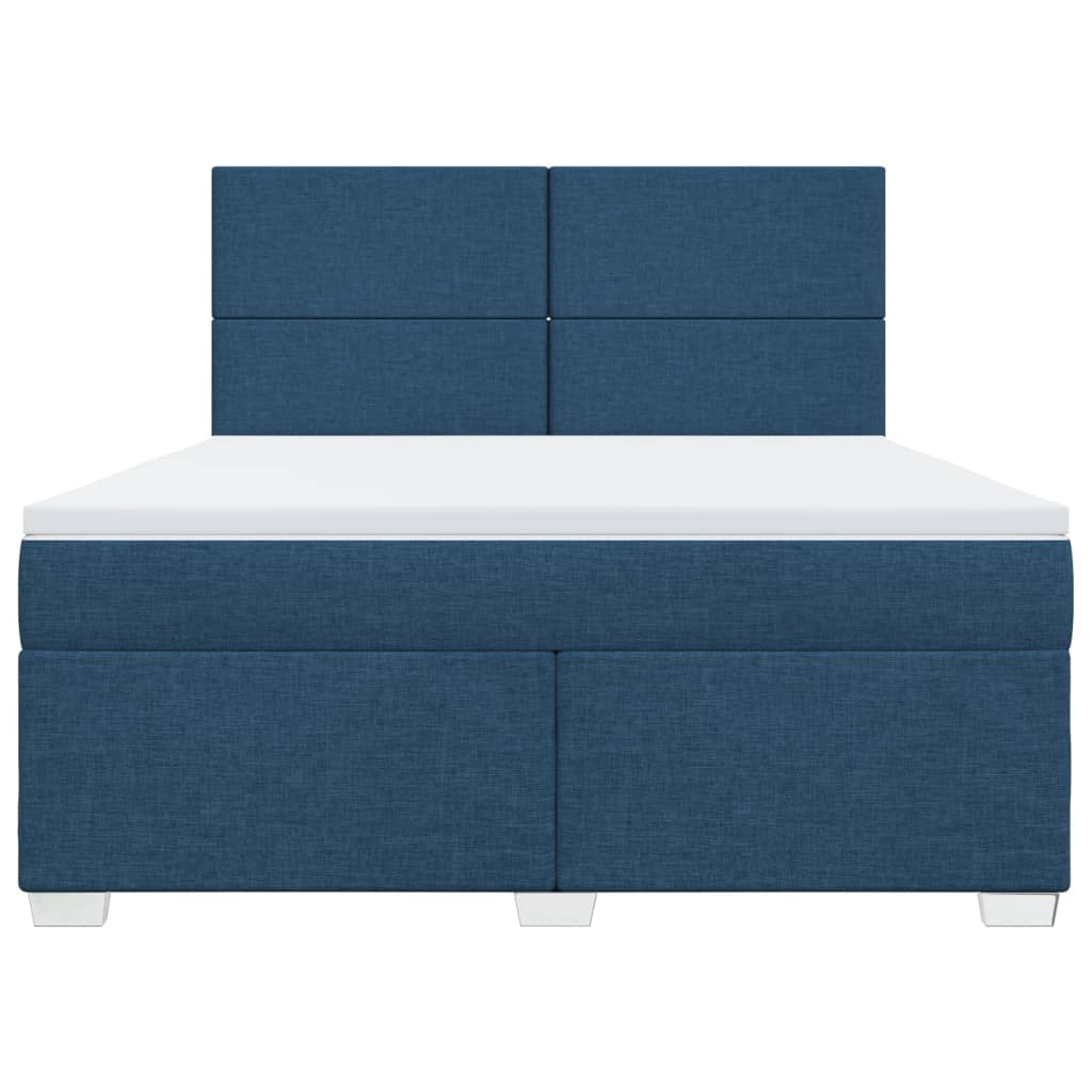 Giroletto a Molle con Materasso Blu 180x200 cm in Tessuto