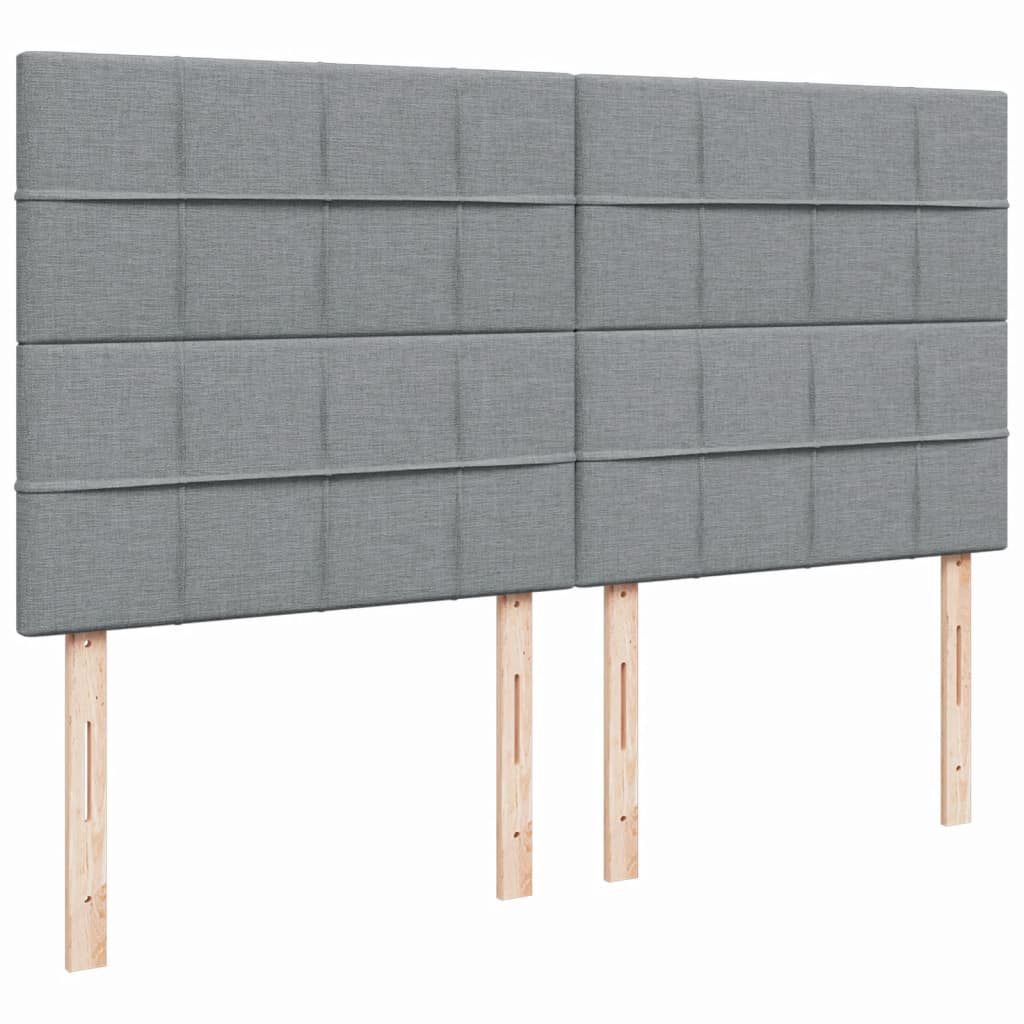 Giroletto a Molle con Materasso Grigio Chiaro180x200 cm Tessuto - homemem39