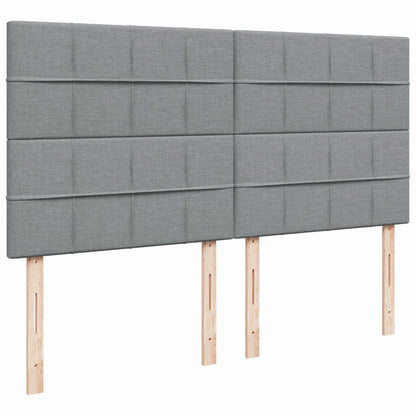 Giroletto a Molle con Materasso Grigio Chiaro180x200 cm Tessuto