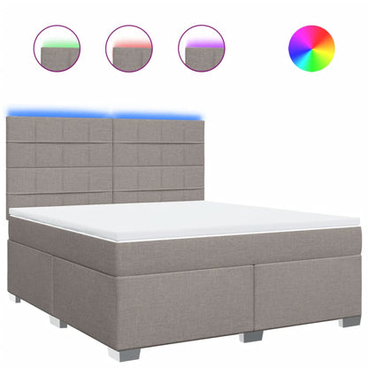 Giroletto a Molle con Materasso Tortora 180x200 cm in Tessuto | homemem39