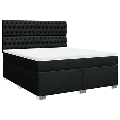 Giroletto a Molle con Materasso Nero 180x200 cm in Tessuto | homemem39