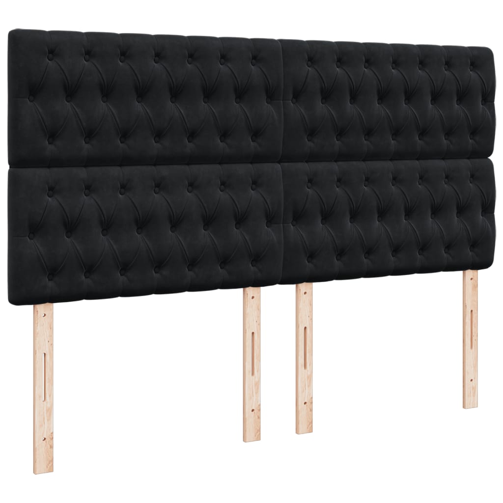 Giroletto a Molle con Materasso Nero 180x200 cm in Tessuto