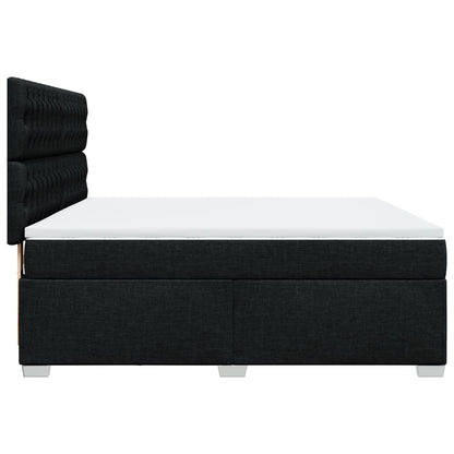 Giroletto a Molle con Materasso Nero 180x200 cm in Tessuto | homemem39