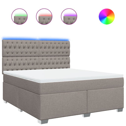 Giroletto a Molle con Materasso Tortora 180x200 cm in Tessuto | homemem39