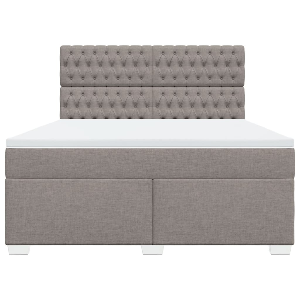 Giroletto a Molle con Materasso Tortora 180x200 cm in Tessuto | homemem39