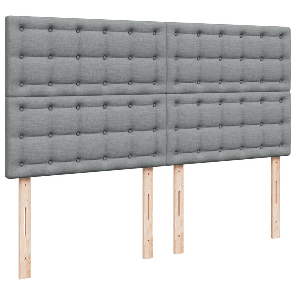 Giroletto a Molle con Materasso Grigio Chiaro180x200 cm Tessuto