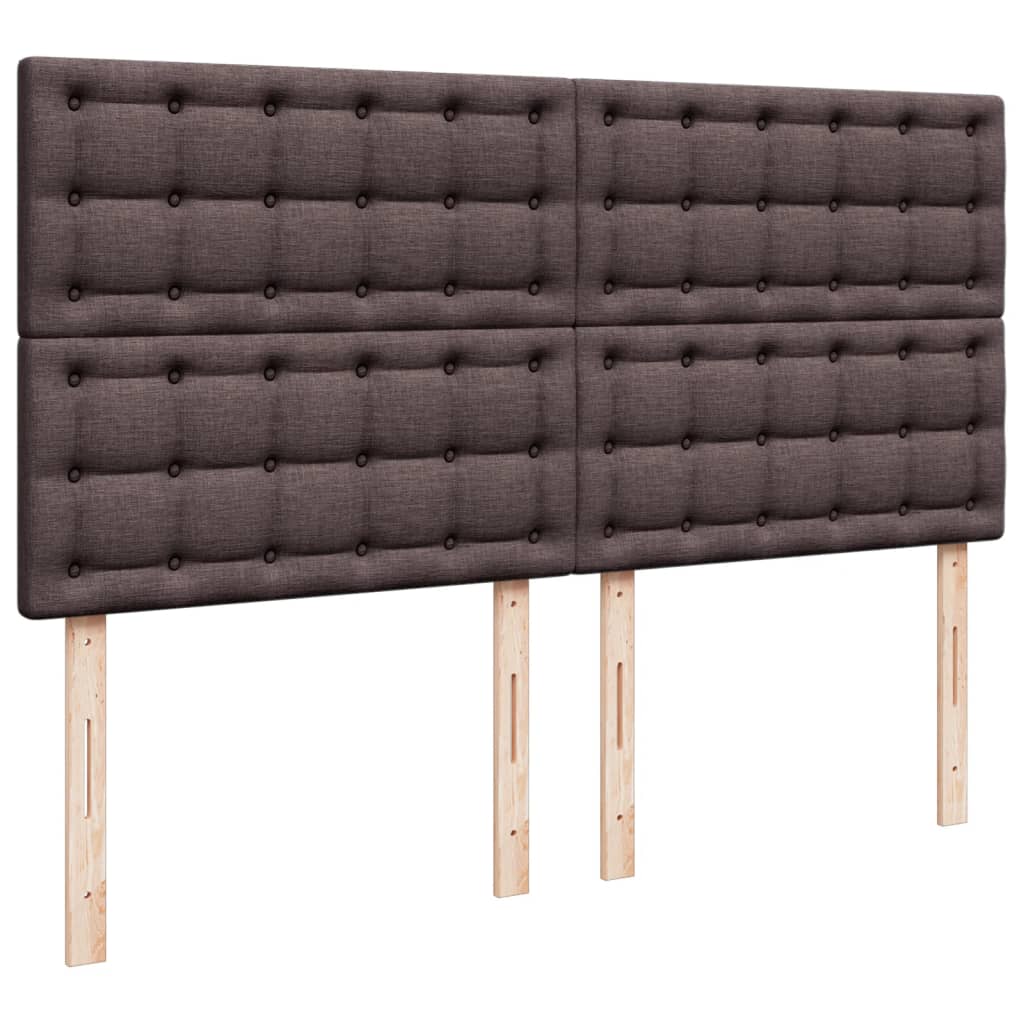 Giroletto a Molle con Materasso Marrone Scuro 180x200cm Tessuto | homemem39