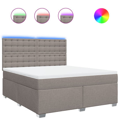 Giroletto a Molle con Materasso Tortora 180x200 cm in Tessuto | homemem39