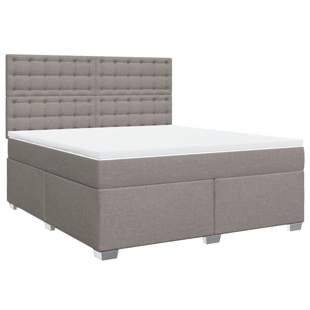 Giroletto a Molle con Materasso Tortora 180x200 cm in Tessuto | homemem39