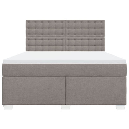 Giroletto a Molle con Materasso Tortora 180x200 cm in Tessuto