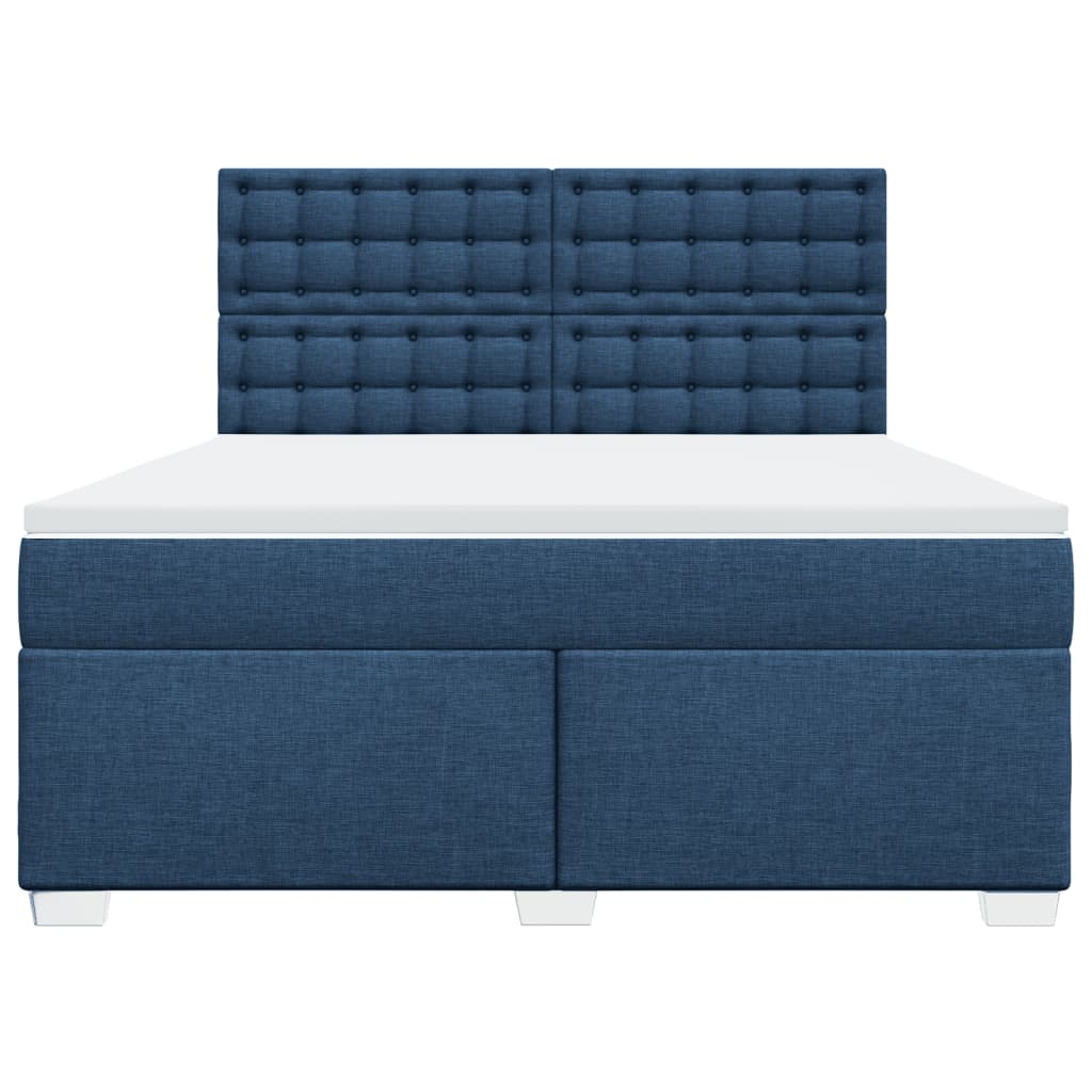 Giroletto a Molle con Materasso Blu 180x200 cm in Tessuto