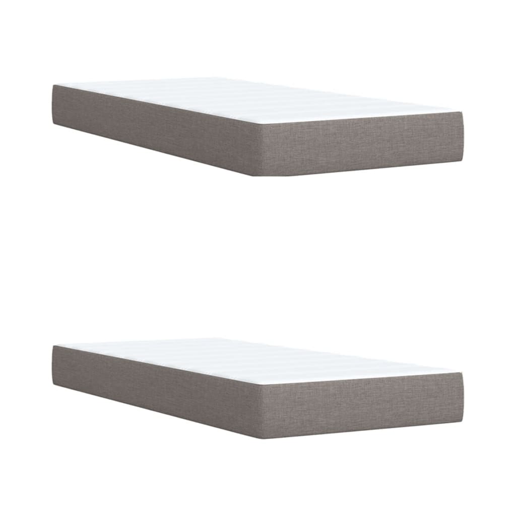 Giroletto a Molle con Materasso Tortora 200x200 cm in Tessuto | homemem39