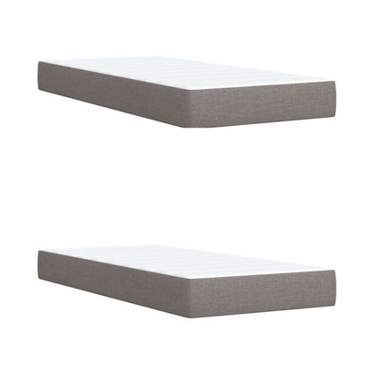 Giroletto a Molle con Materasso Tortora 200x200 cm in Tessuto | homemem39