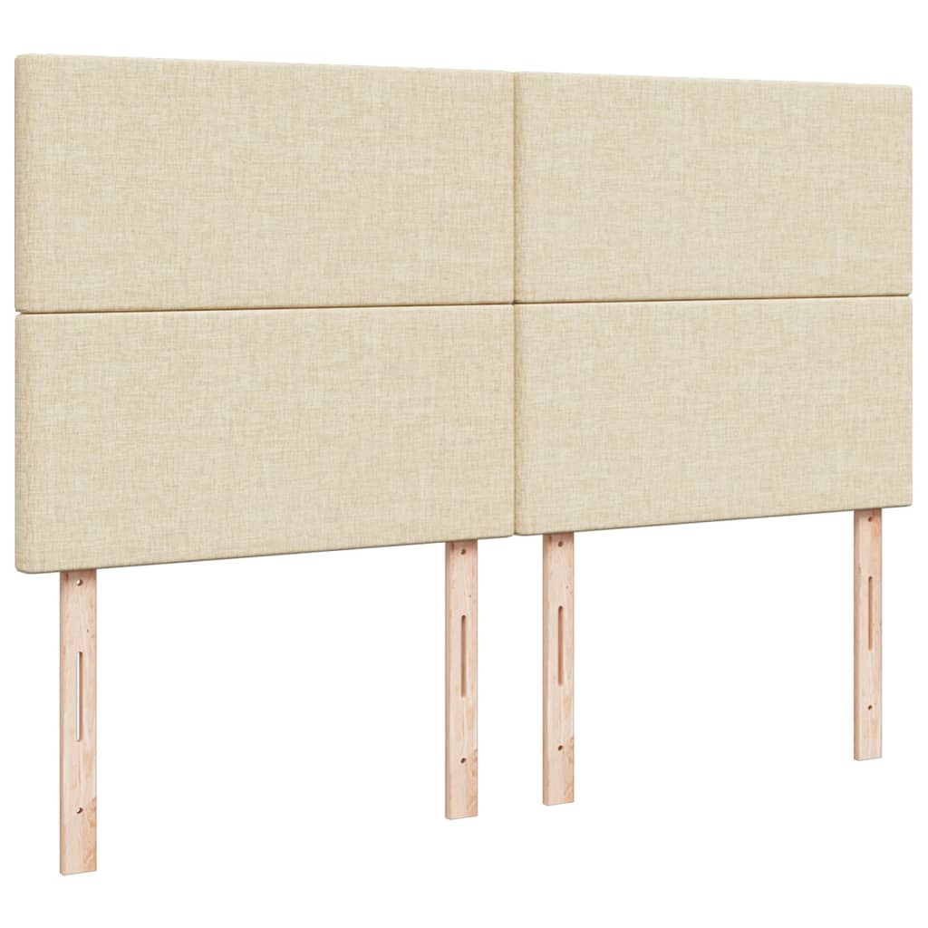 Giroletto a Molle con Materasso Crema 200x200 cm in Tessuto