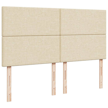 Giroletto a Molle con Materasso Crema 200x200 cm in Tessuto