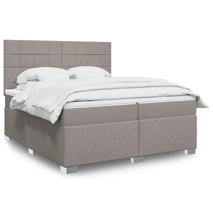 Giroletto a Molle con Materasso Tortora 200x200 cm in Tessuto | homemem39