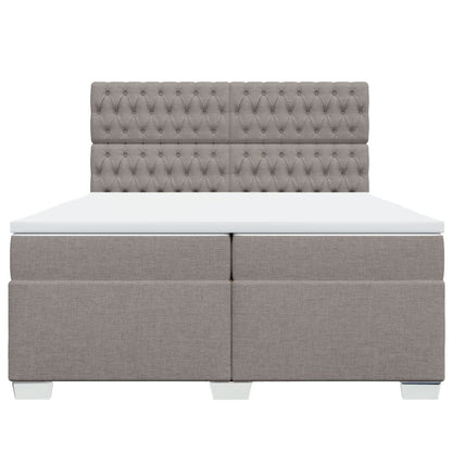 Giroletto a Molle con Materasso Tortora 200x200 cm in Tessuto | homemem39