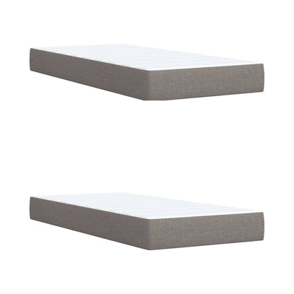 Giroletto a Molle con Materasso Tortora 200x200 cm in Tessuto | homemem39