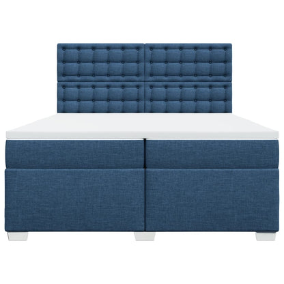 Giroletto a Molle con Materasso Blu 200x200 cm in Tessuto | homemem39