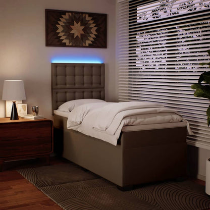 Giroletto a Molle con Materasso Cappuccino 80x200 cm Similpelle - homemem39