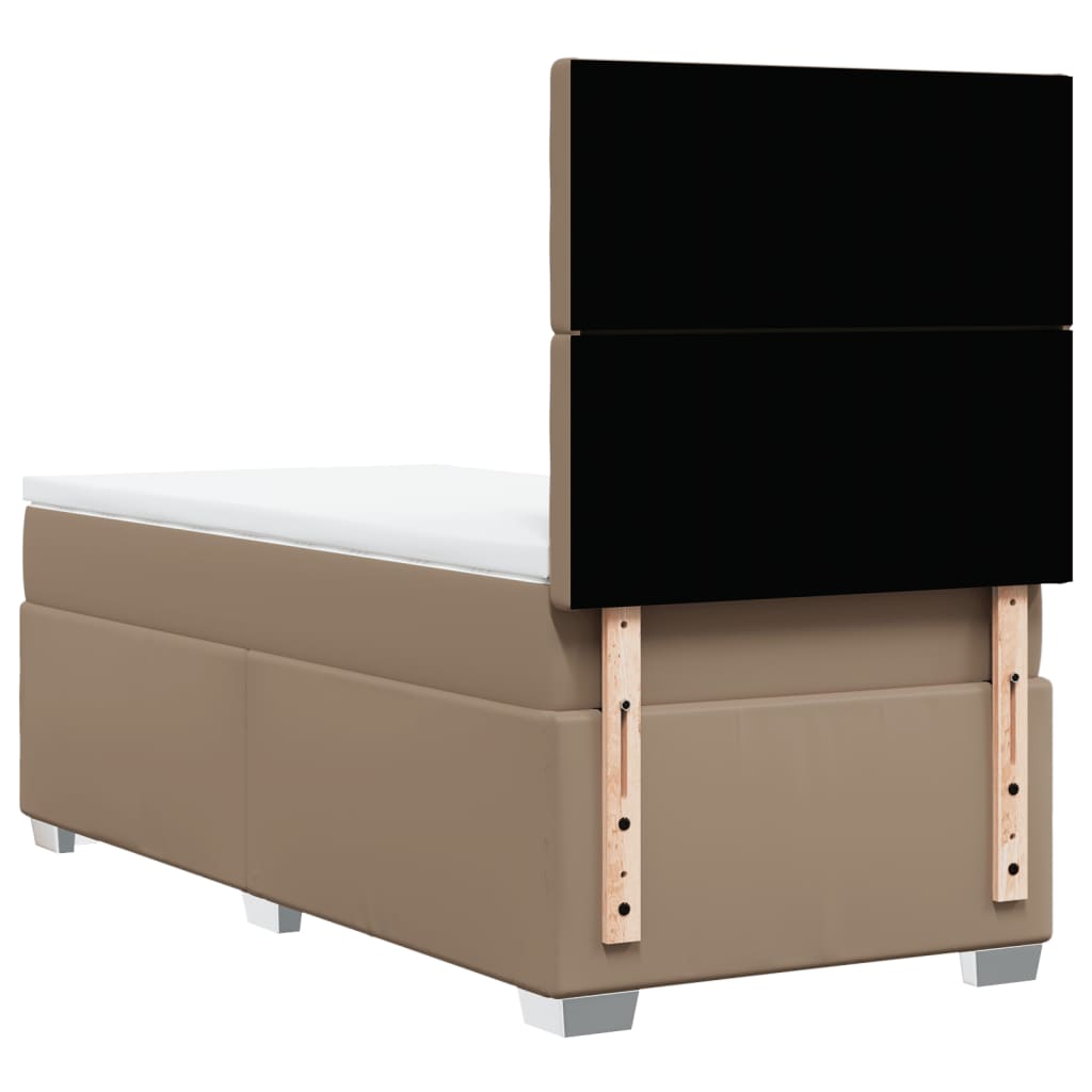 Giroletto a Molle con Materasso Cappuccino 90x190 cm Similpelle