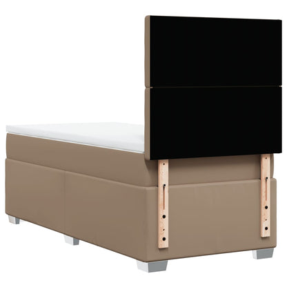 Giroletto a Molle con Materasso Cappuccino 90x190 cm Similpelle