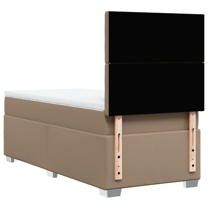 Giroletto a Molle con Materasso Cappuccino 100x200cm Similpelle