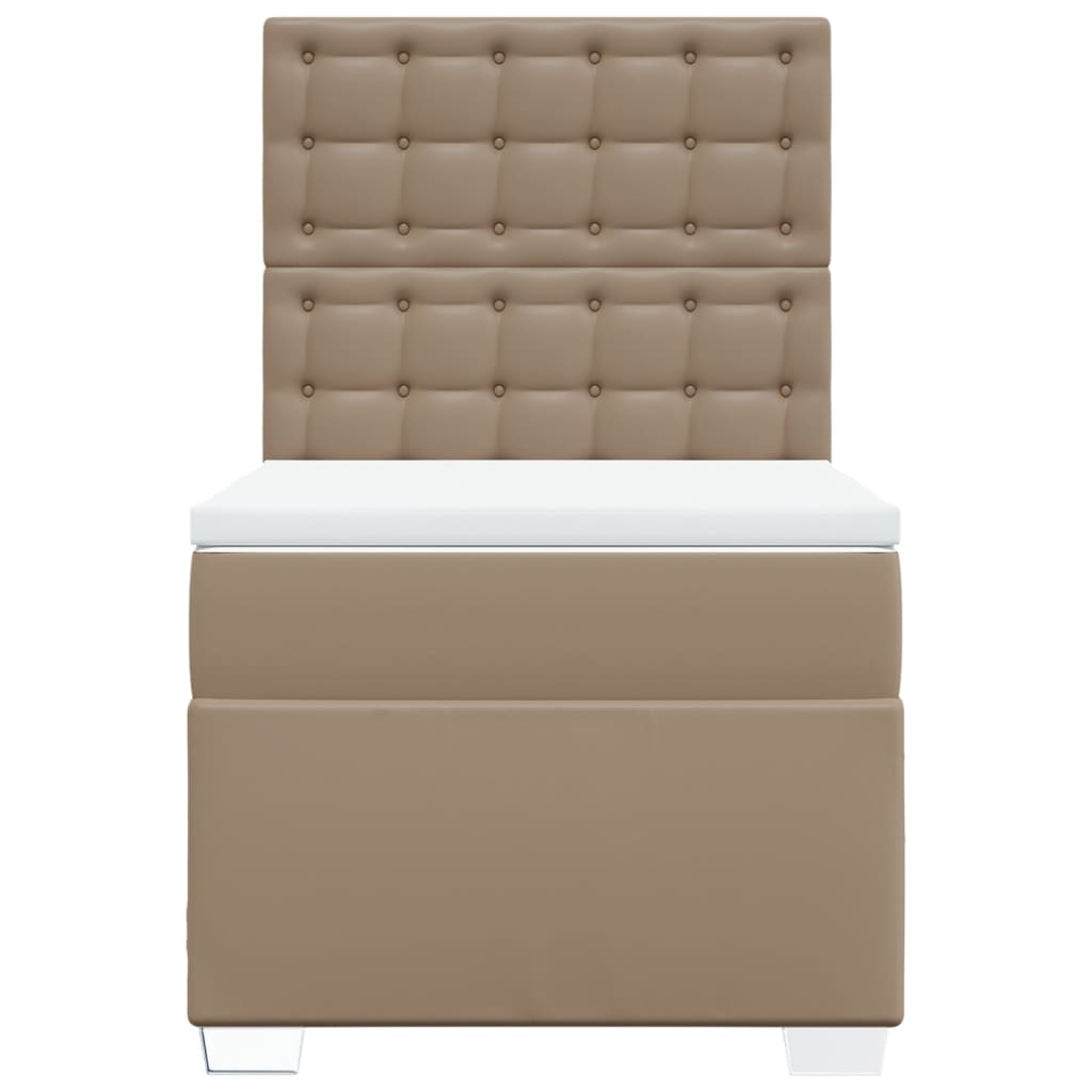 Giroletto a Molle con Materasso Cappuccino 100x200cm Similpelle