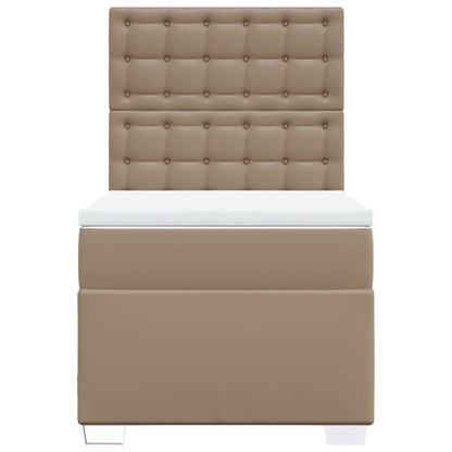 Giroletto a Molle con Materasso Cappuccino 100x200cm Similpelle