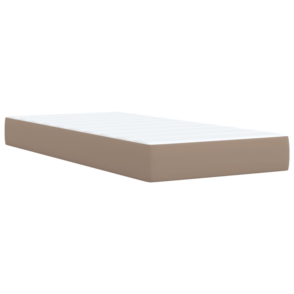 Giroletto a Molle con Materasso Cappuccino 100x200cm Similpelle