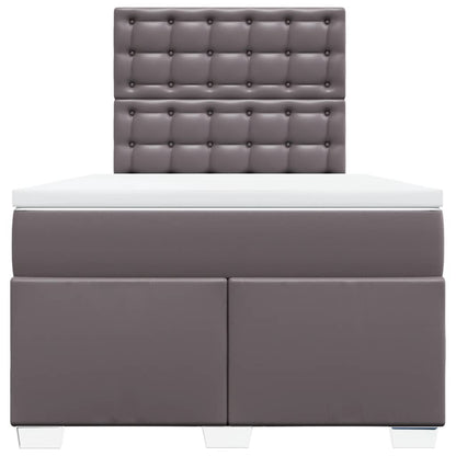 Giroletto a Molle con Materasso Grigio 120x190 cm in Similpelle