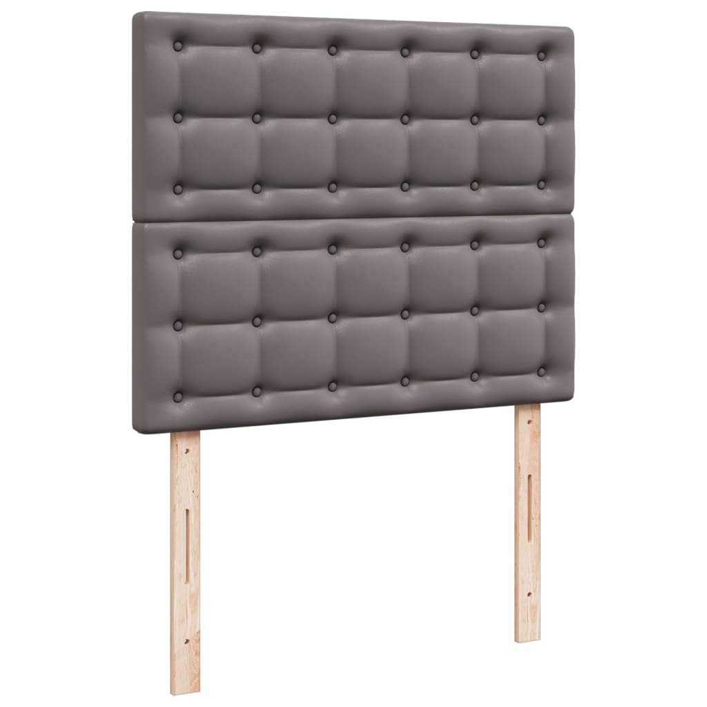 Giroletto a Molle con Materasso Grigio 120x190 cm in Similpelle