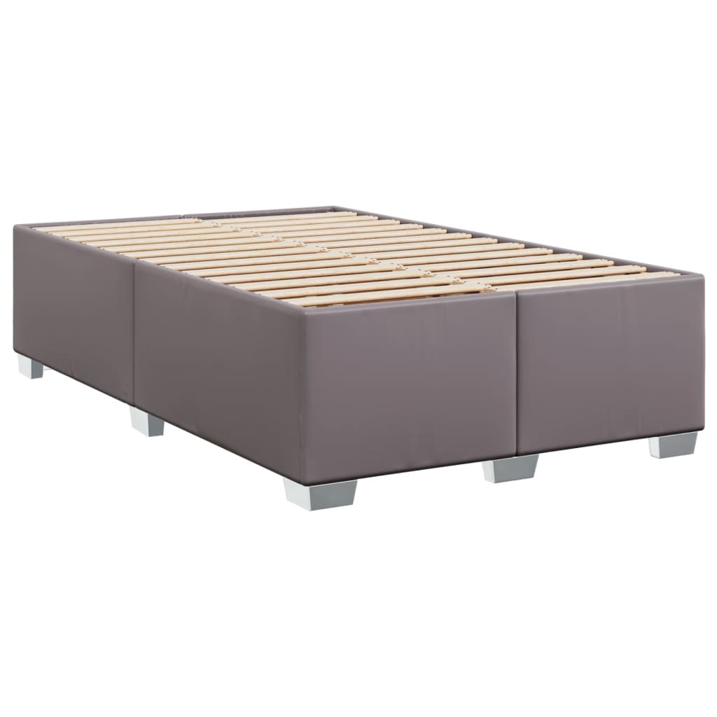 Giroletto a Molle con Materasso Grigio 120x190 cm in Similpelle