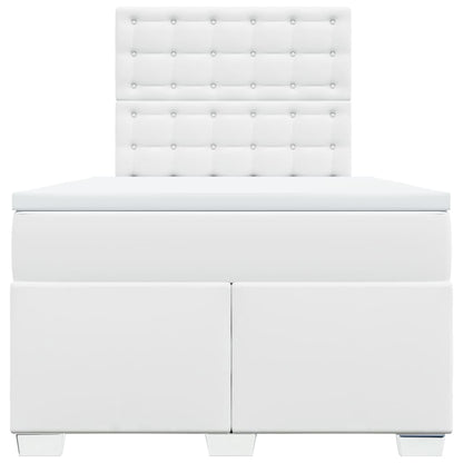 Giroletto a Molle con Materasso Bianco 120x200 cm in Similpelle