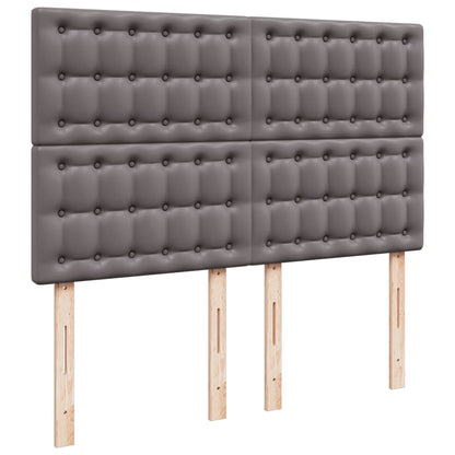Giroletto a Molle con Materasso Grigio 140x190 cm in Similpelle