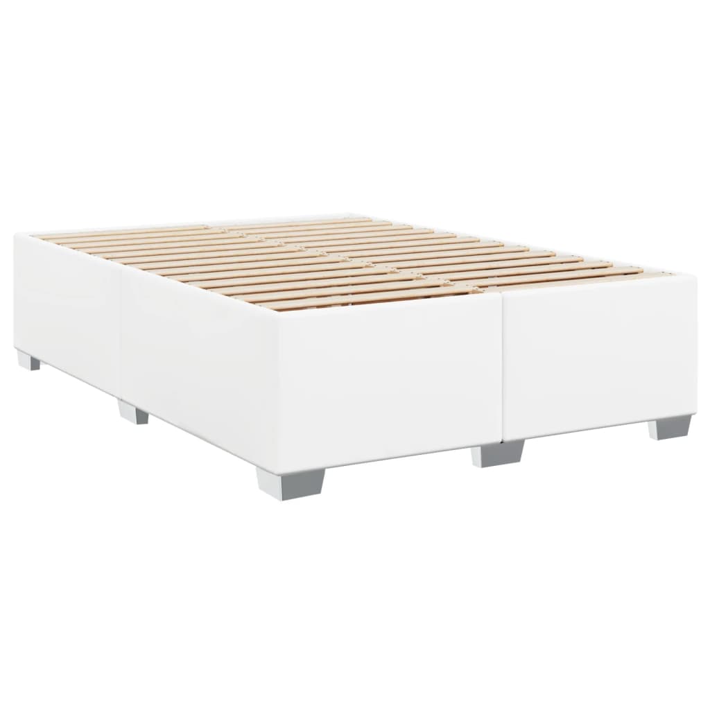 Giroletto a Molle con Materasso Bianco 160x200 cm in Similpelle