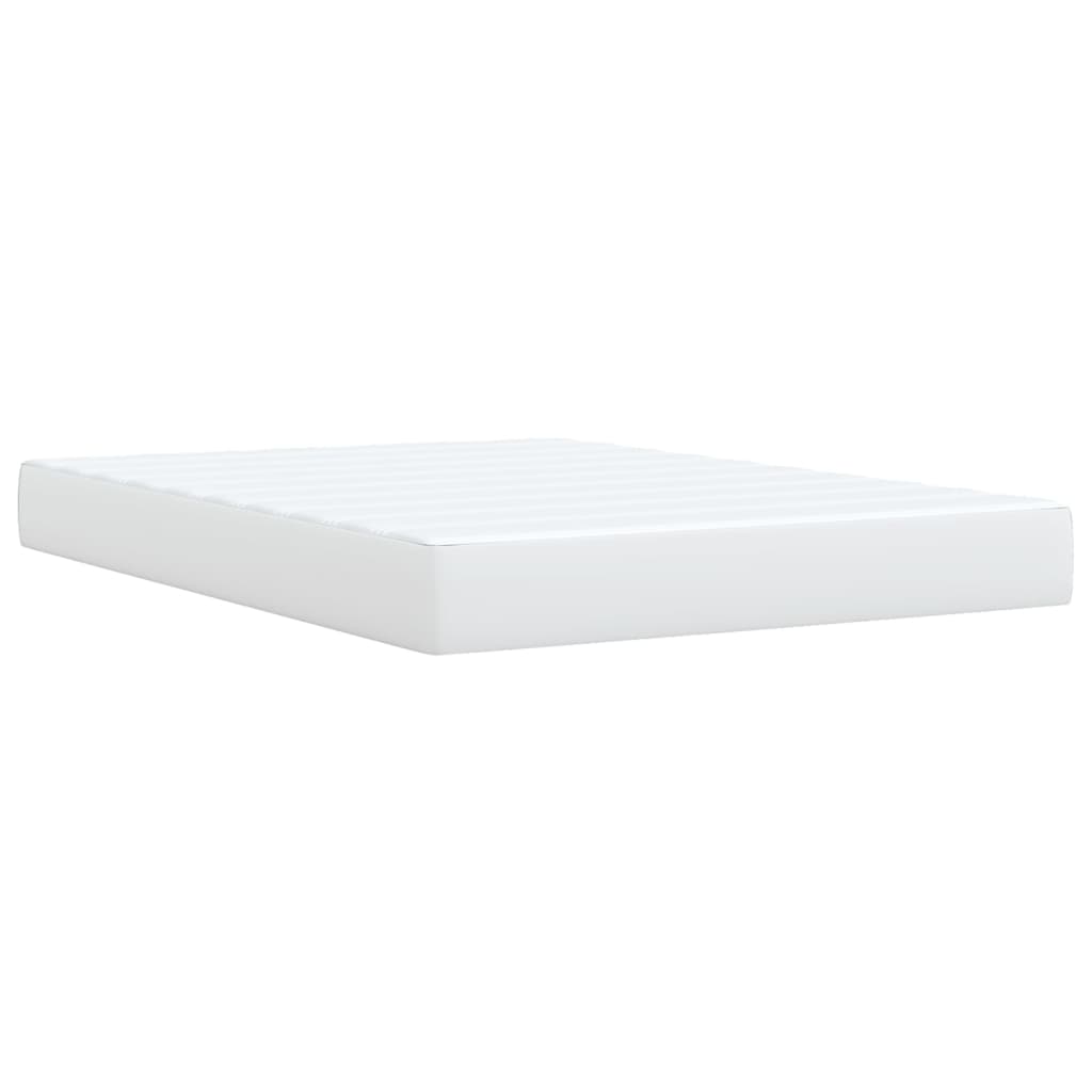 Giroletto a Molle con Materasso Bianco 160x200 cm in Similpelle